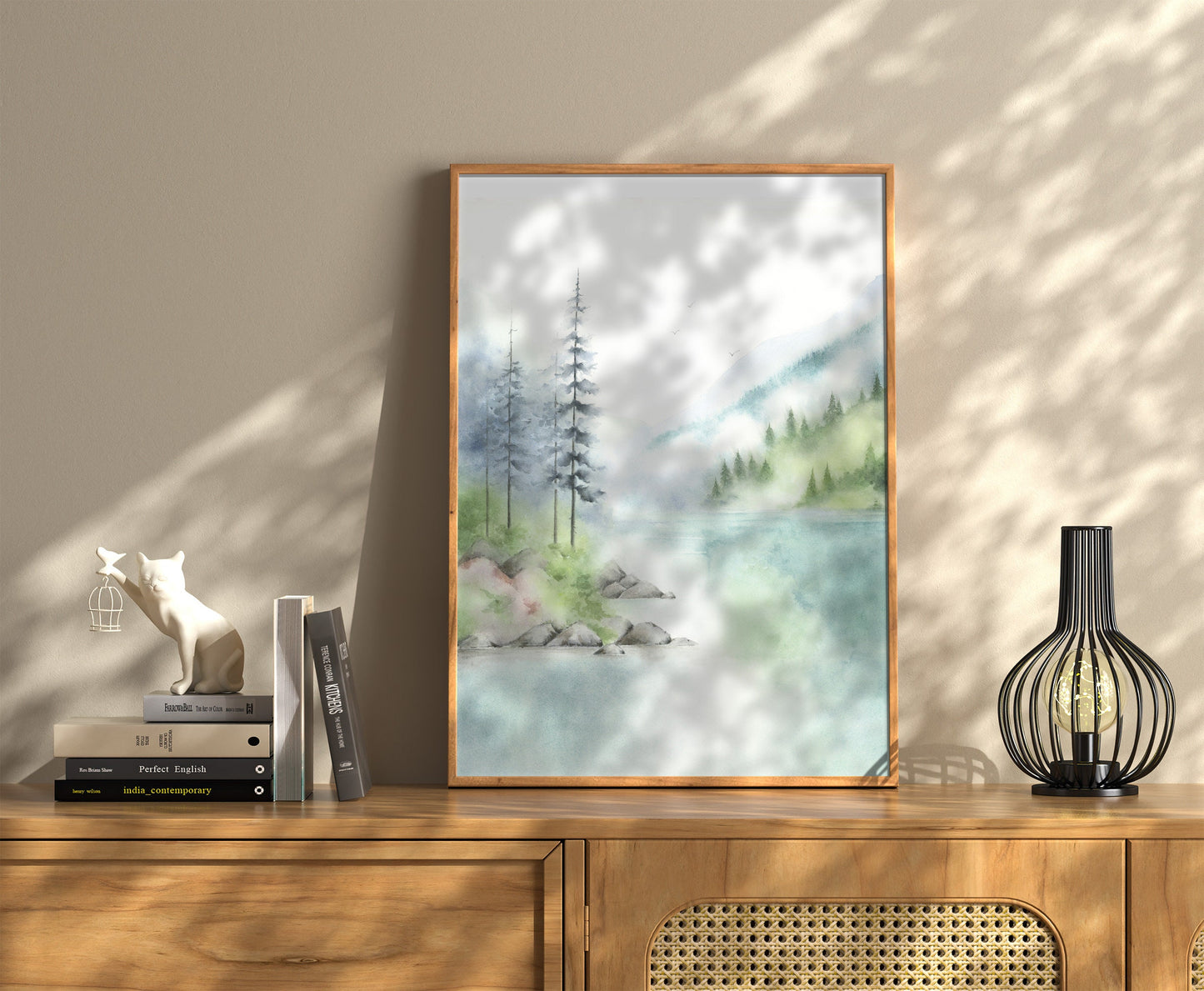 Sunsong Serenade | Summer Mountain Lake Watercolor Art Print