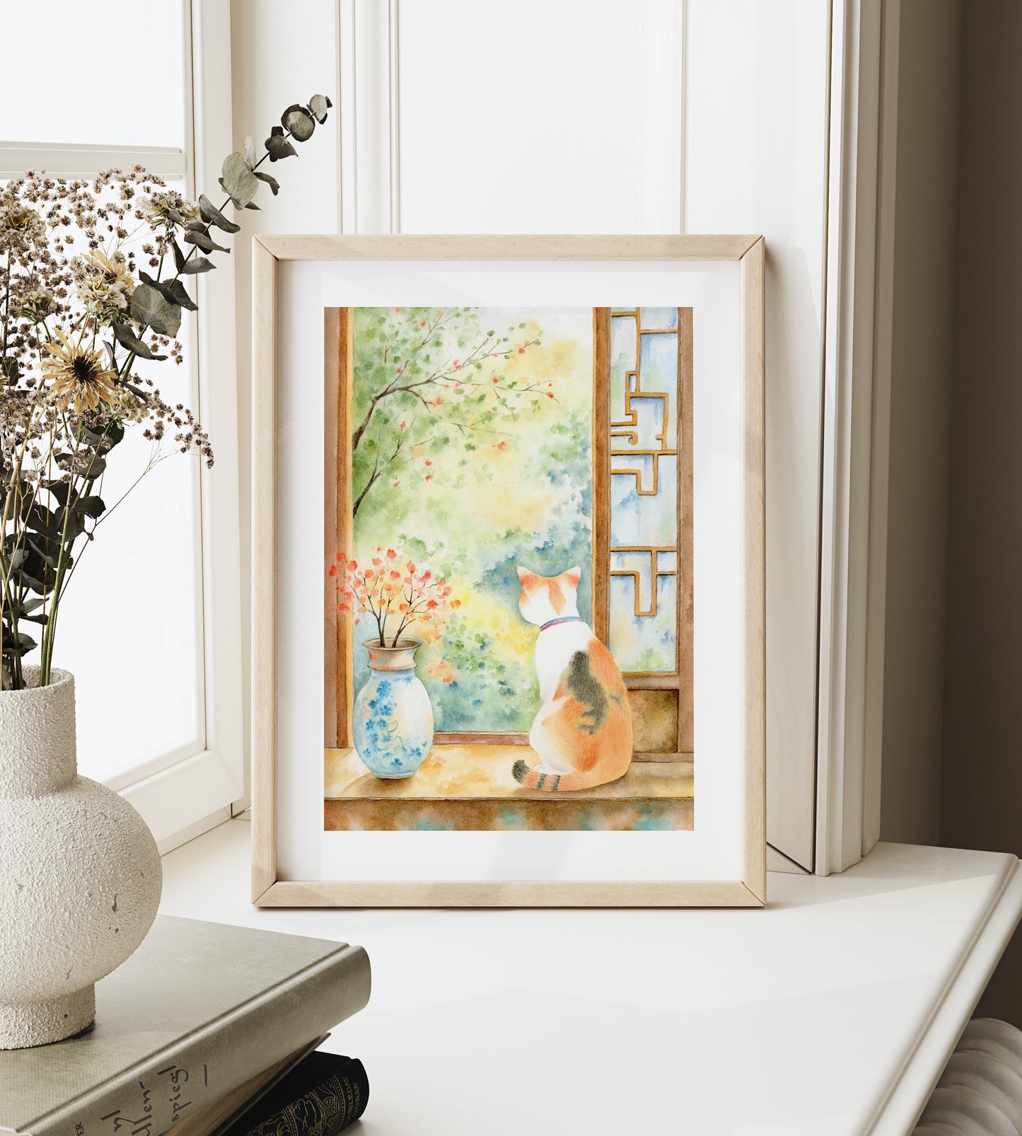 Unbridled Curiosity | Oriental Cat Watercolor Art Print