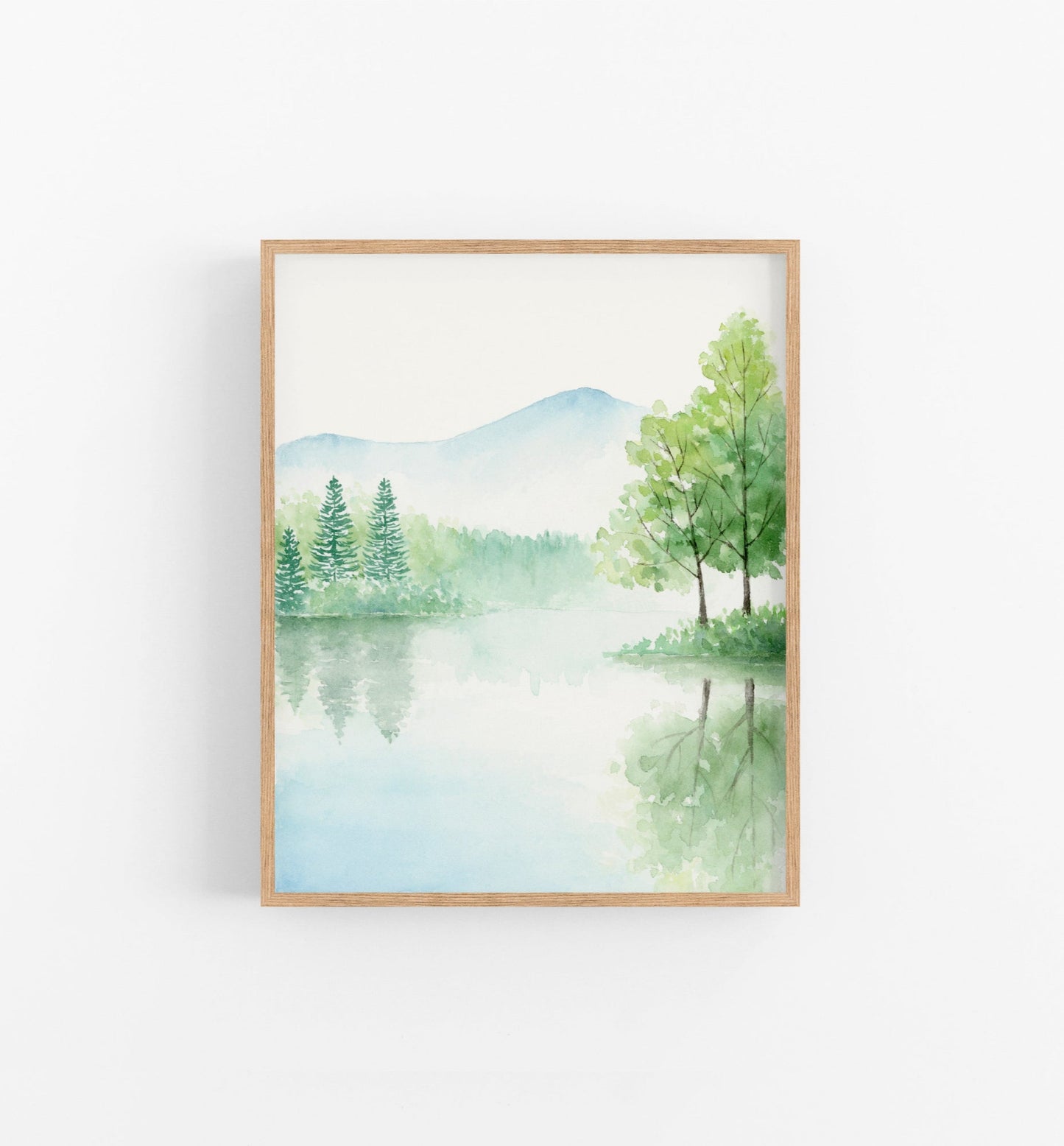 Set of 4 Four Seasons Art Print | Simple Landscape Watercolor Painting