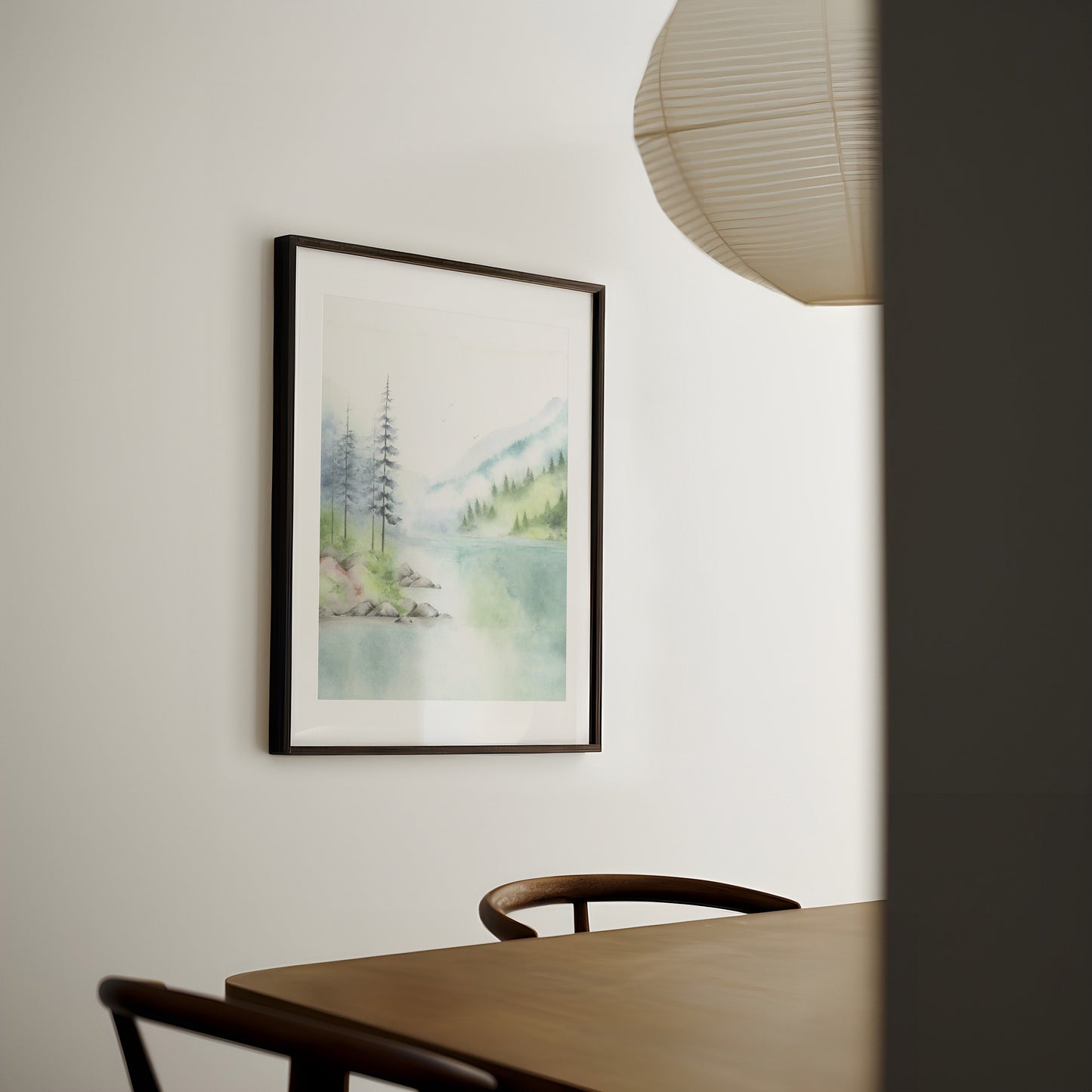 Sunsong Serenade | Summer Mountain Lake Watercolor Art Print