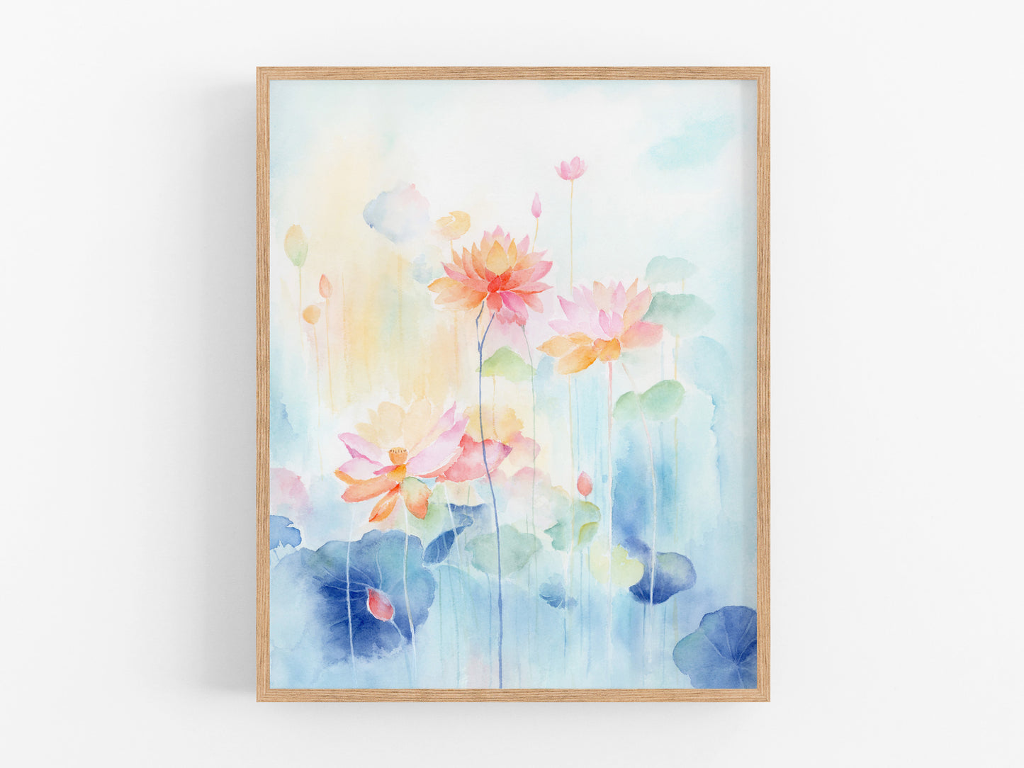 Vibrant Lotus | Abstract Lotus Watercolor Art Print