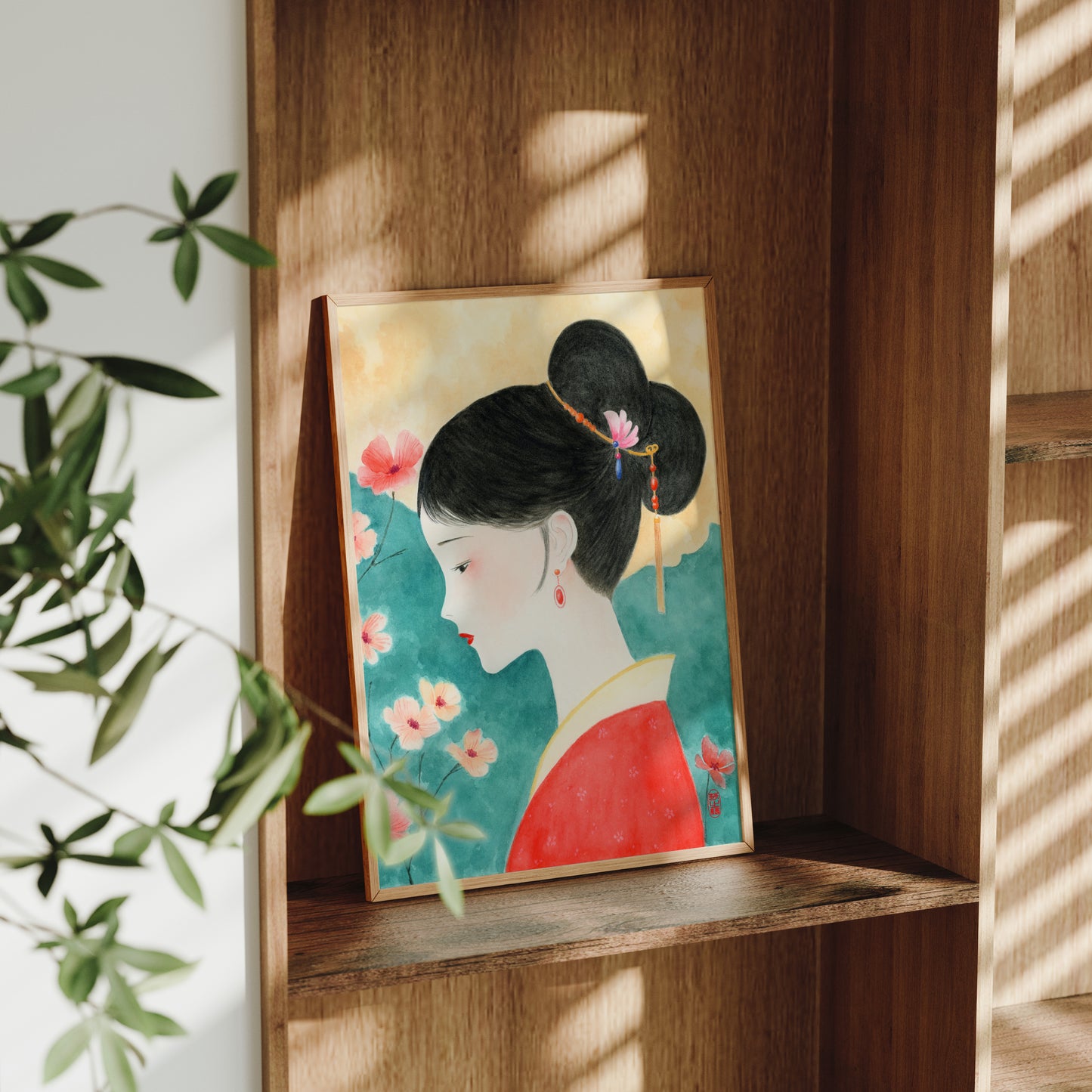 In Blossom 花间意 | Ancient Beauty Watercolor Art Print