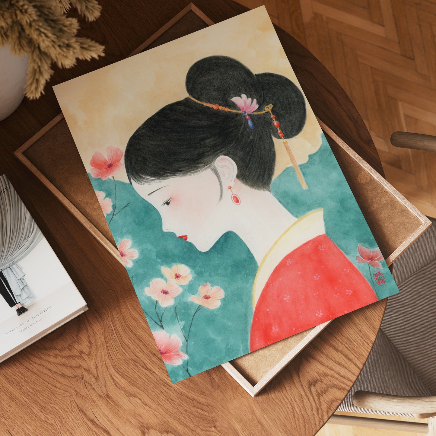 In Blossom 花间意 | Ancient Beauty Watercolor Art Print