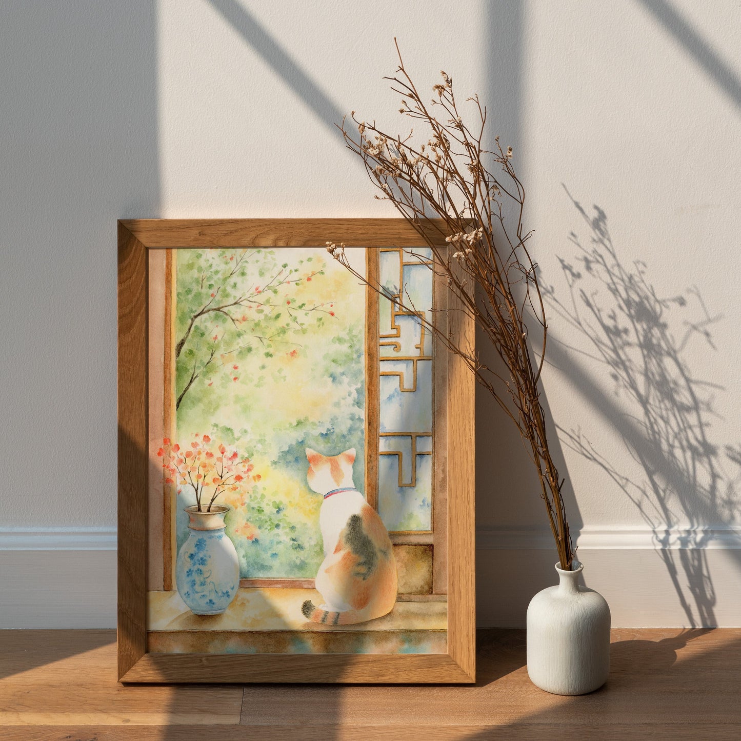 Unbridled Curiosity | Oriental Cat Watercolor Art Print
