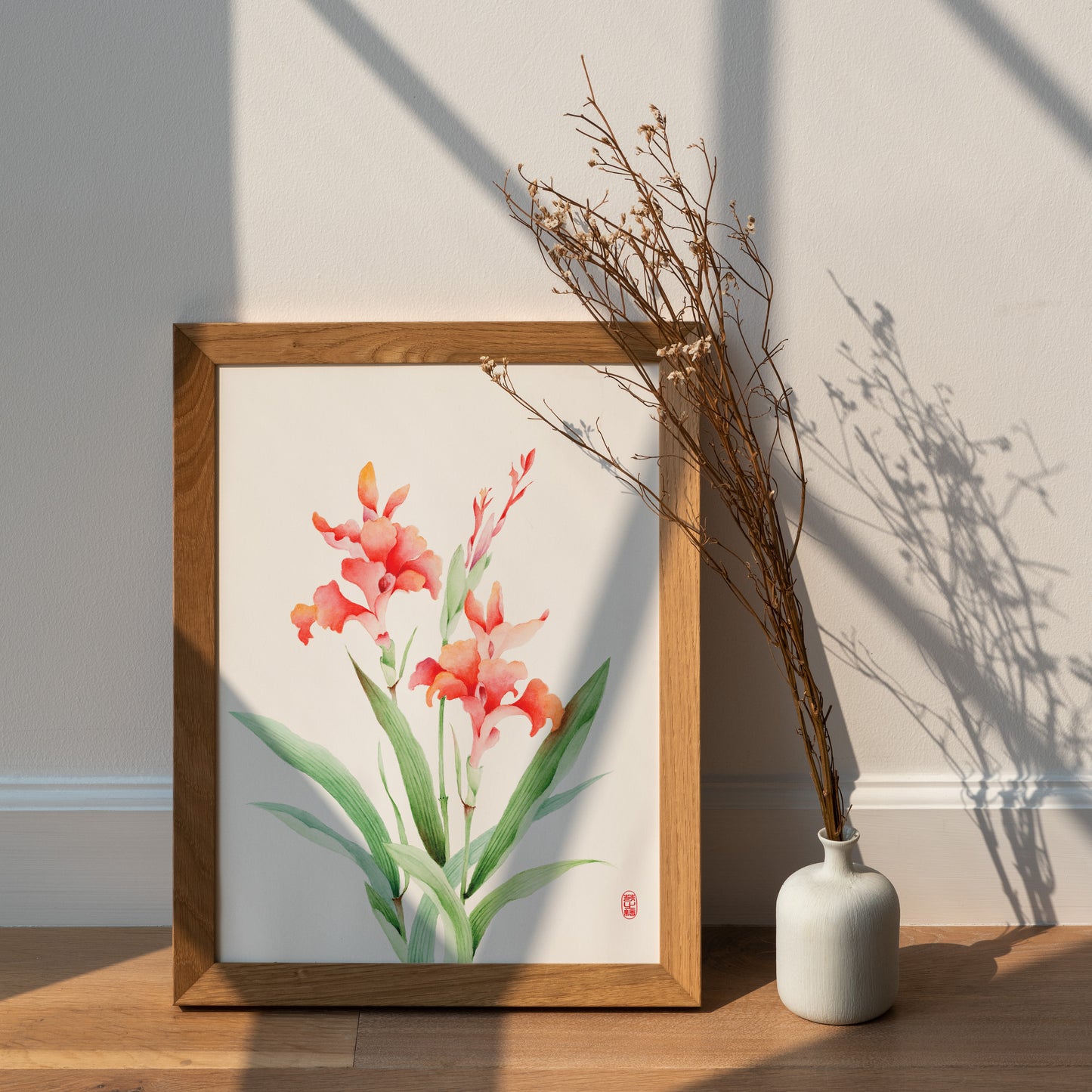 Crimson Captivation | Floral Watercolor Art Print