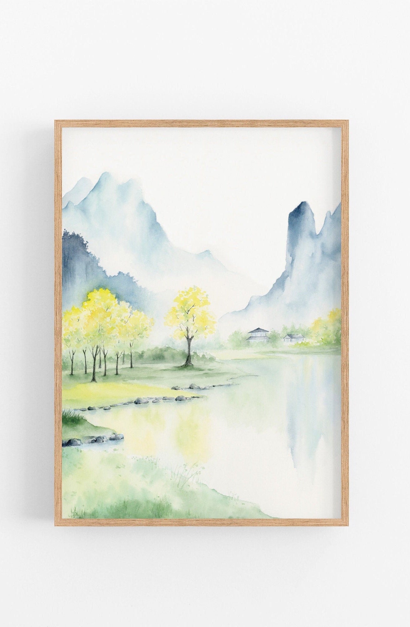 Summer Meadows | Oriental Landscape Watercolor Art Print