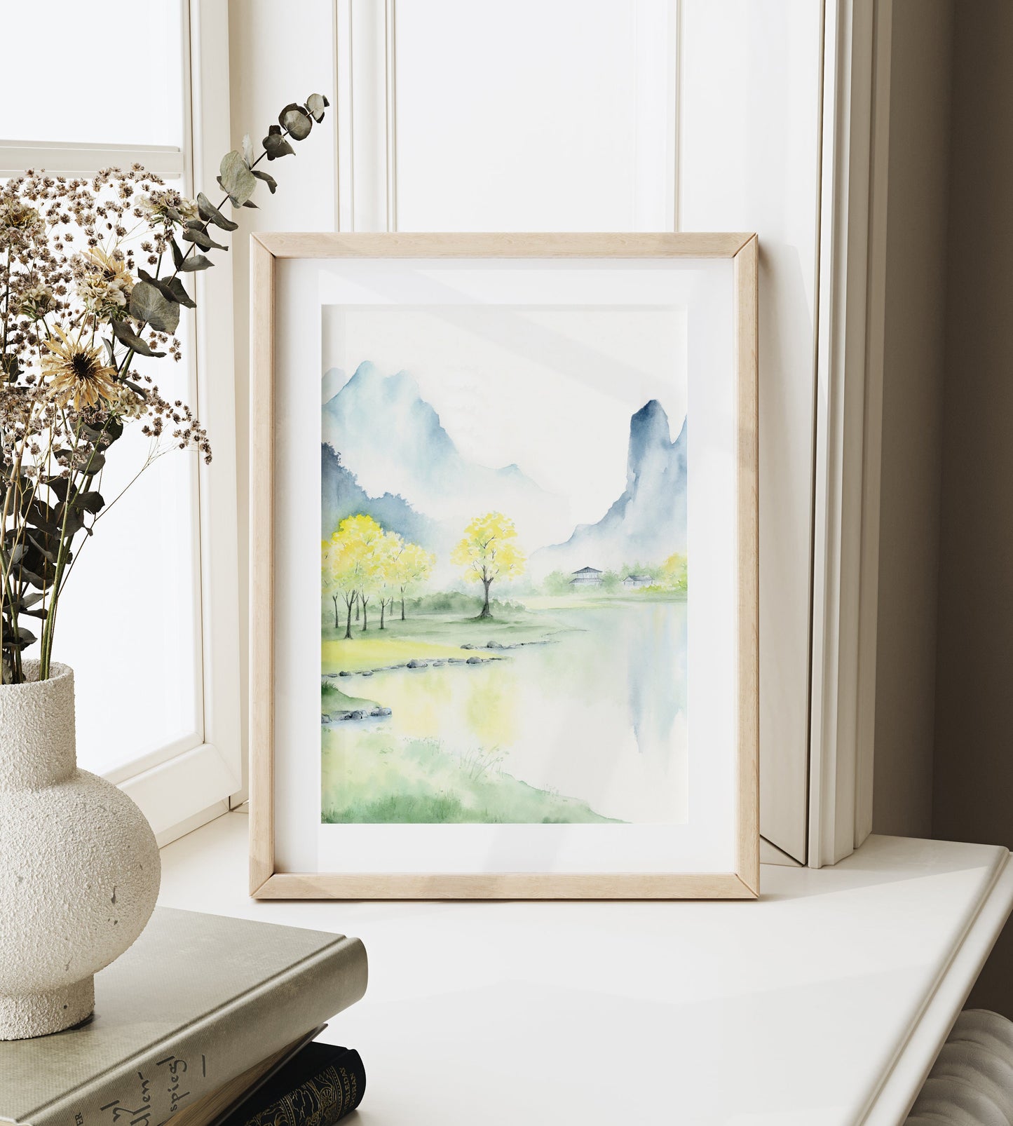 Summer Meadows | Oriental Landscape Watercolor Art Print