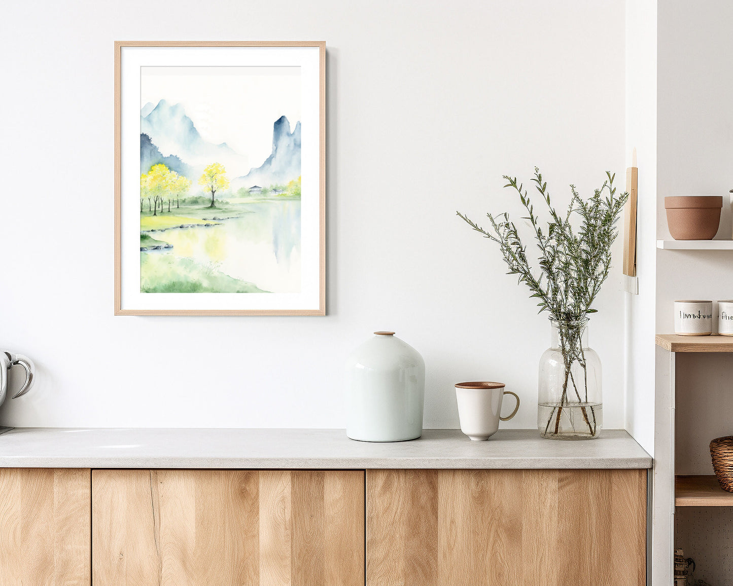 Summer Meadows | Oriental Landscape Watercolor Art Print