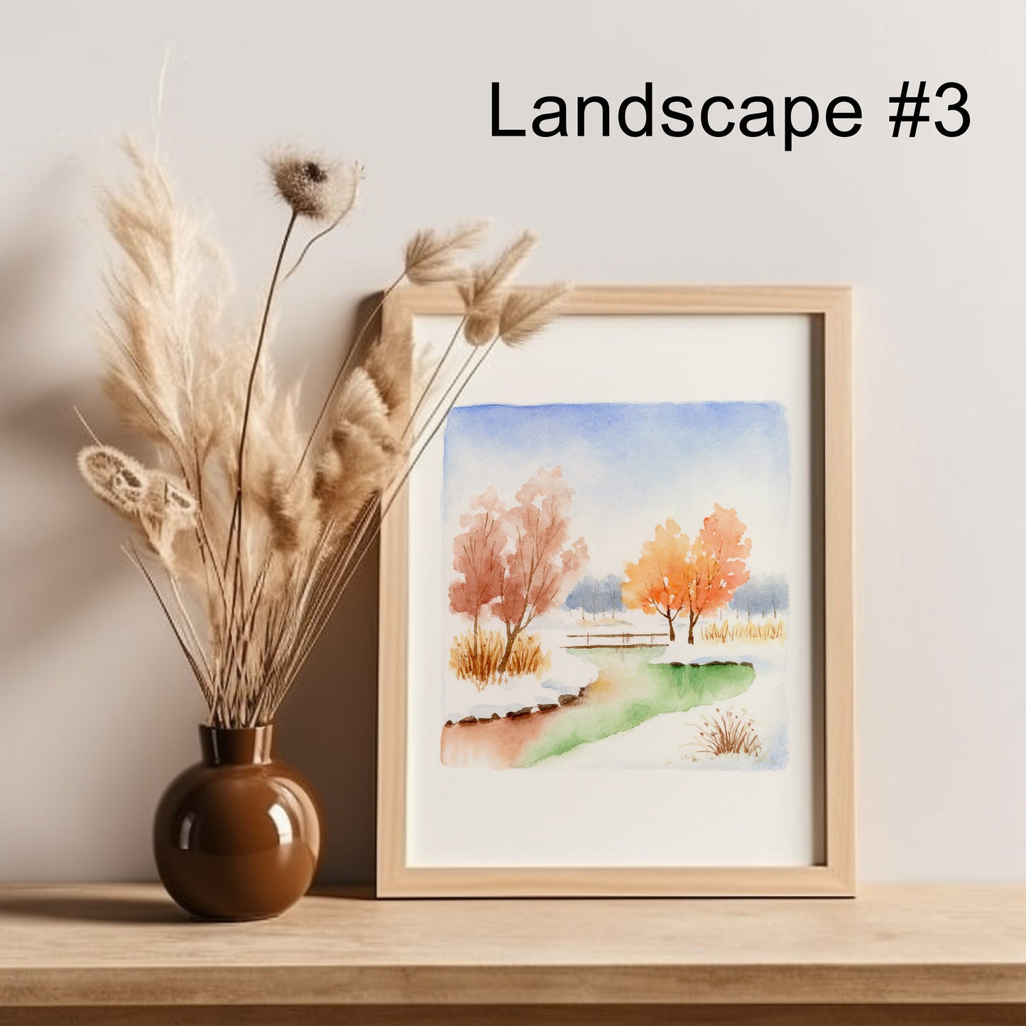 Set of 2 or 3 Vibrant Autumn Prints | Watercolor Landscape Art Print