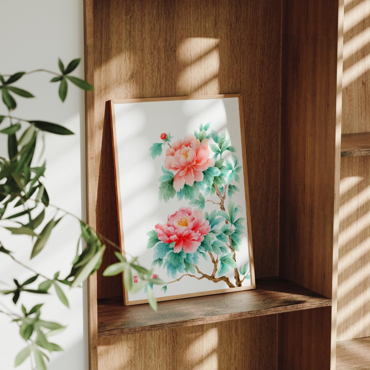 Lustrous Paeonia | Vintage Peony Watercolor Art Print