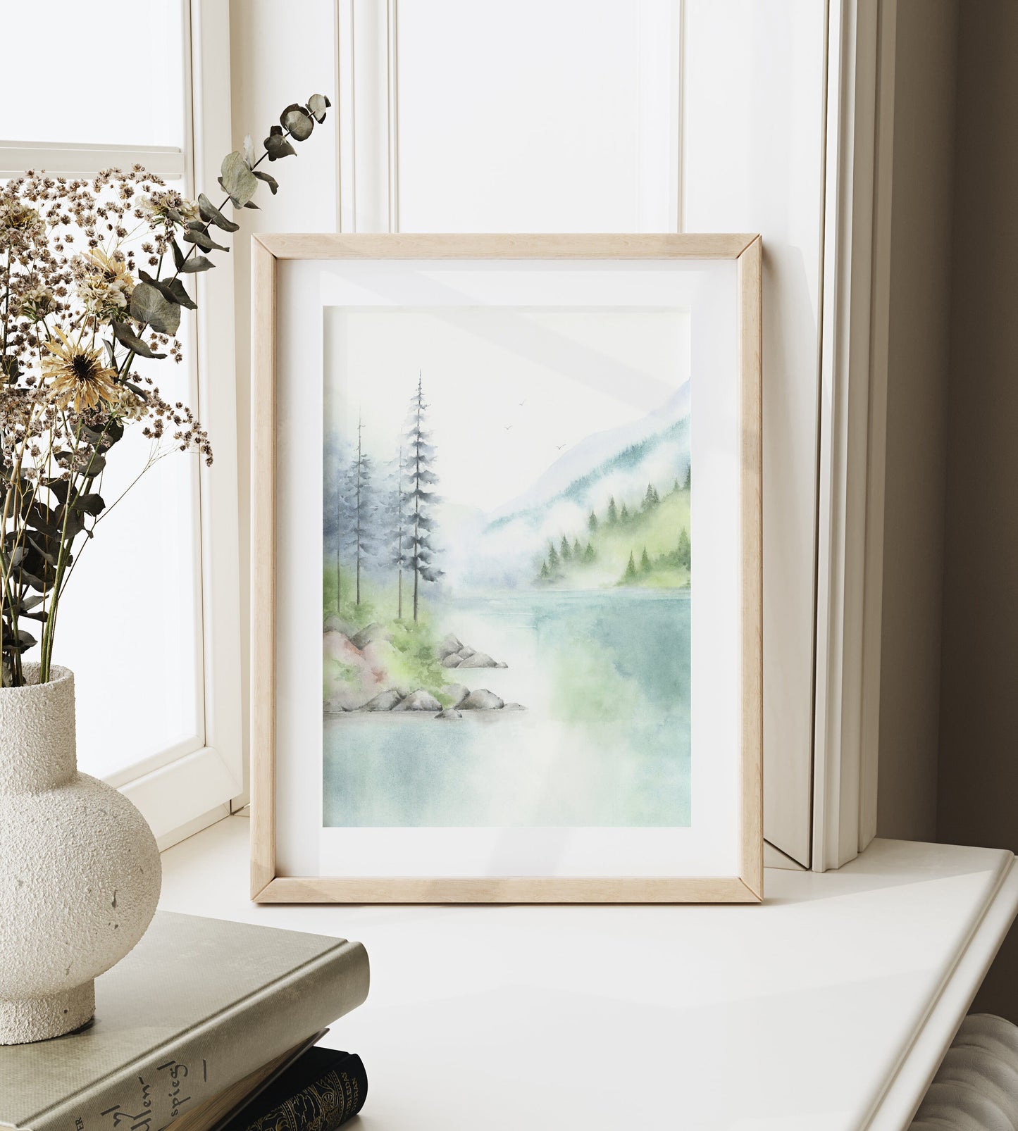 Sunsong Serenade | Summer Mountain Lake Watercolor Art Print