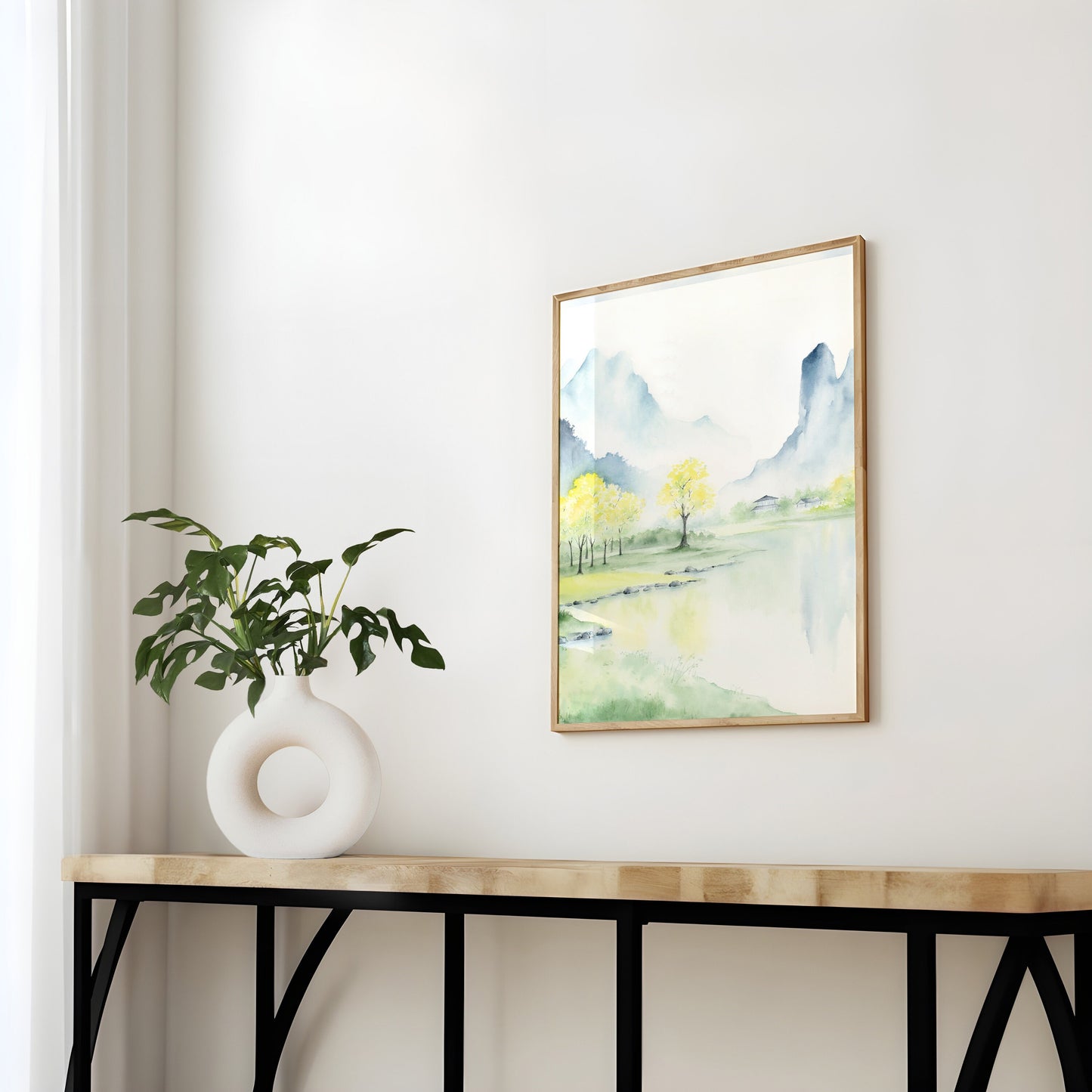 Summer Meadows | Oriental Landscape Watercolor Art Print