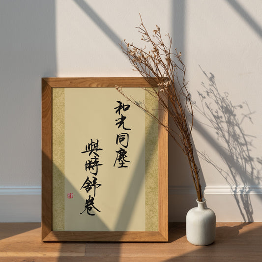 和光同尘 与时舒卷 He Guang Tong Chen | Traditional Chinese Calligraphy Print