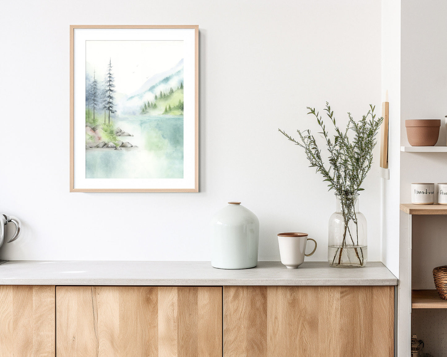 Sunsong Serenade | Summer Mountain Lake Watercolor Art Print