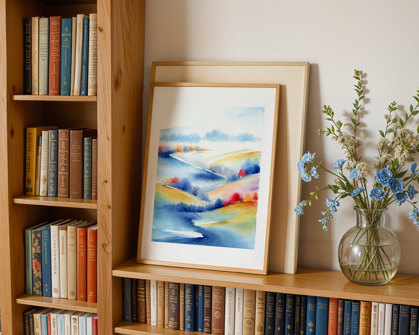 Parallel Vibrance | Set of 2 Abstract Mountain Landscape Art Prints