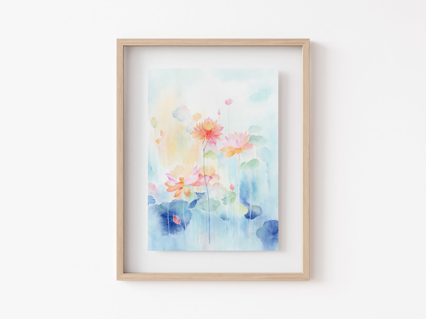 Vibrant Lotus | Abstract Lotus Watercolor Art Print
