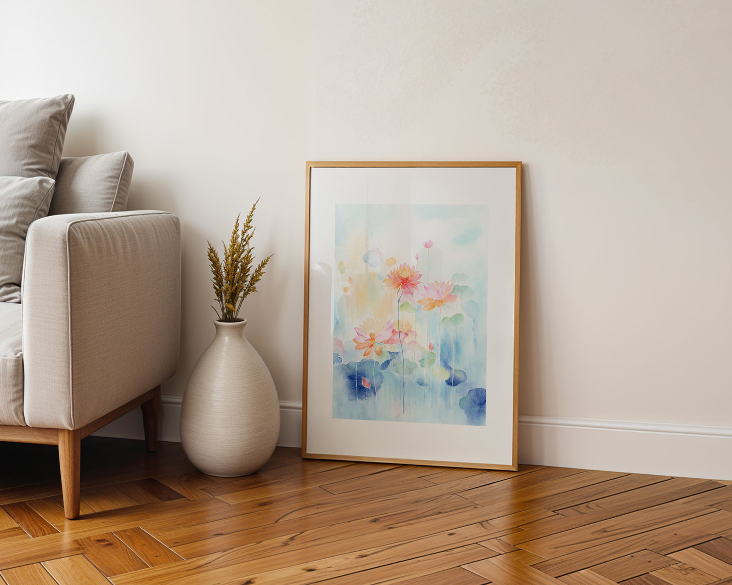 Vibrant Lotus | Abstract Lotus Watercolor Art Print