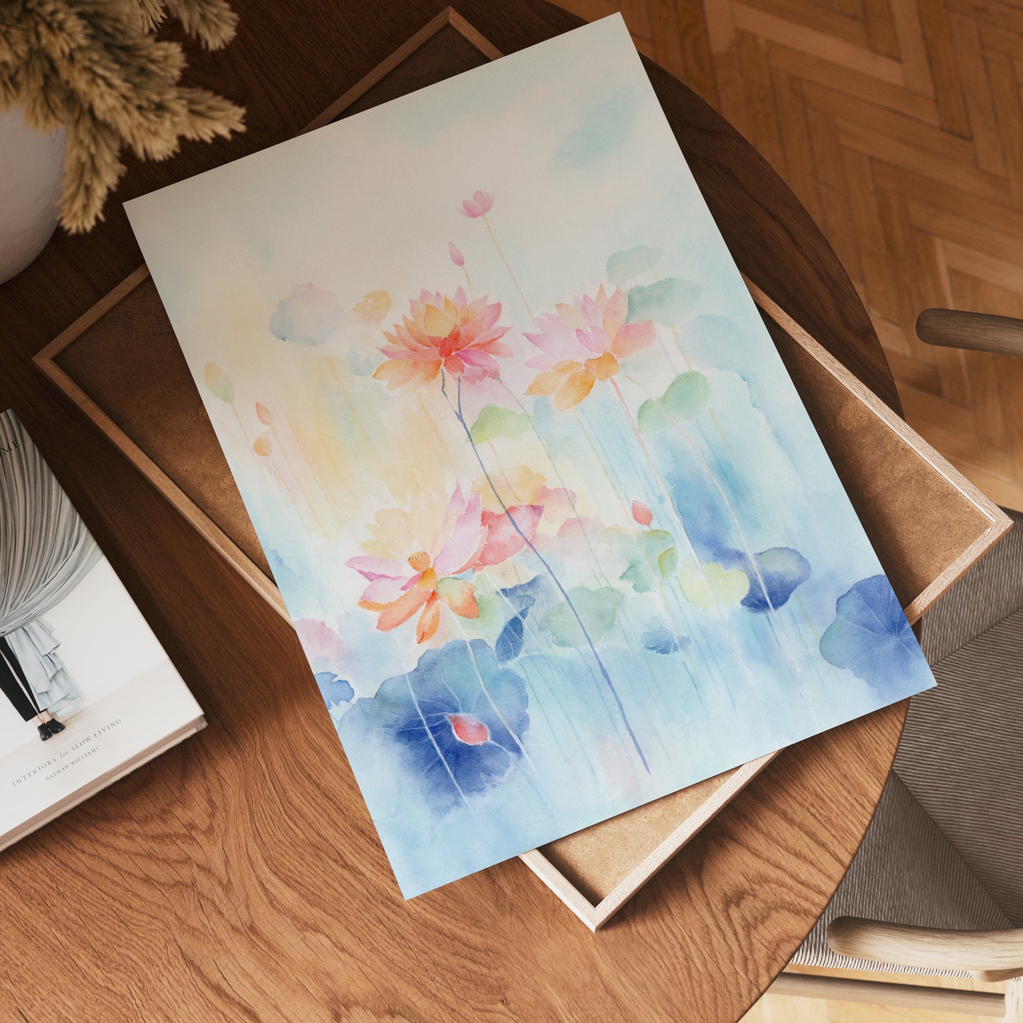 Vibrant Lotus | Abstract Lotus Watercolor Art Print