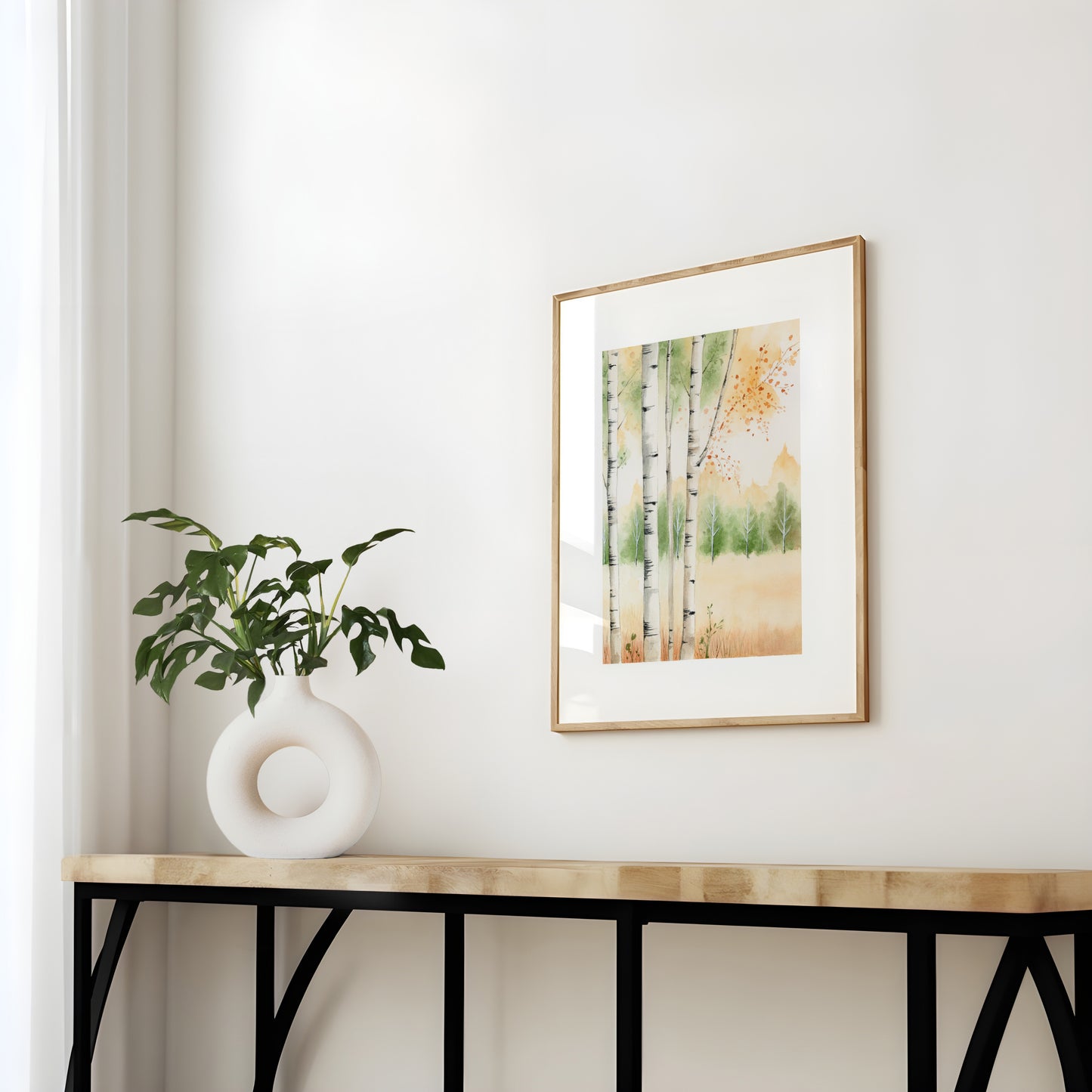 Flowering Aspen | Aspen Trees Watercolor Print