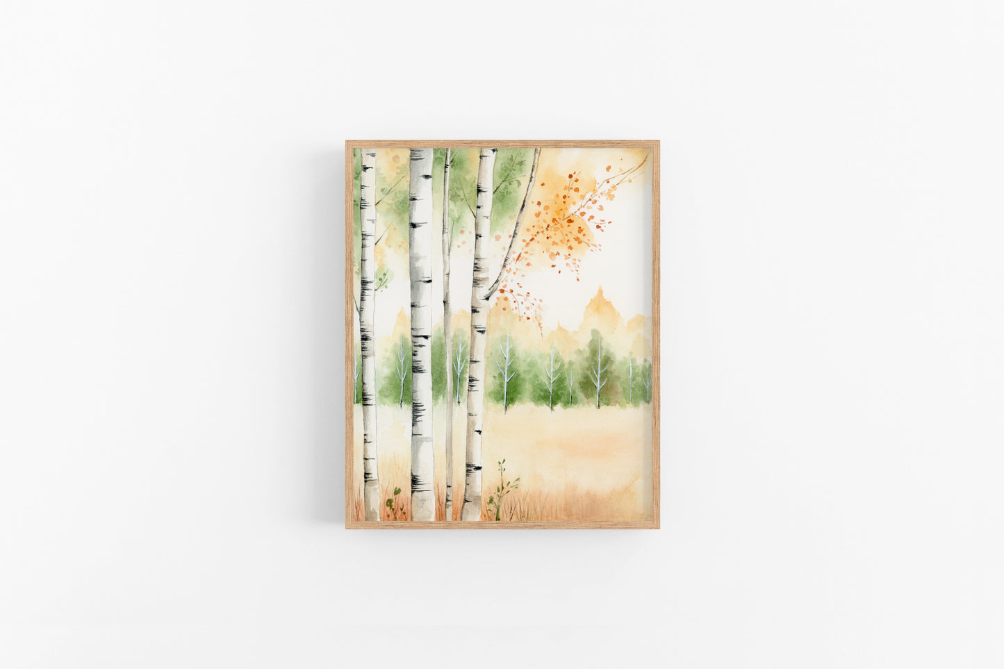 Flowering Aspen | Aspen Trees Watercolor Print