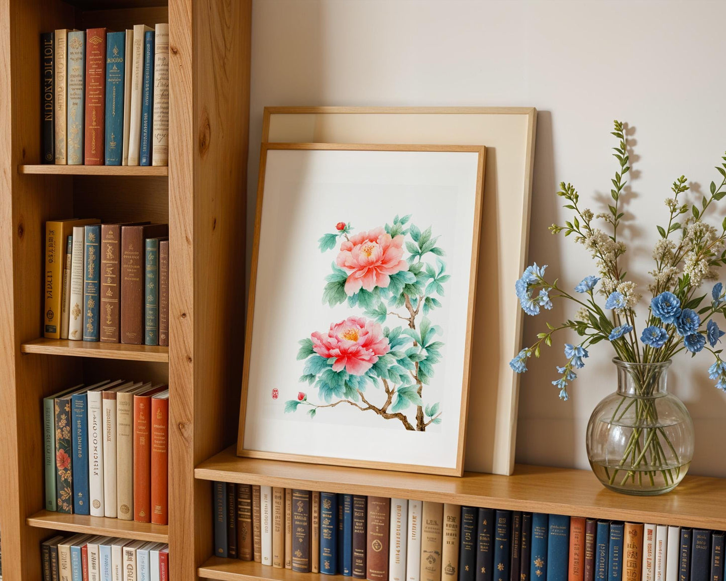 Lustrous Paeonia | Vintage Peony Watercolor Art Print