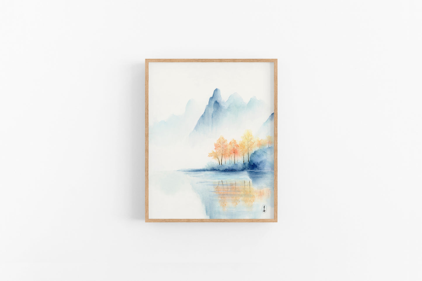 Graceful Voyage | Set of 2 Traditional Style Lake Watercolor Art Prints