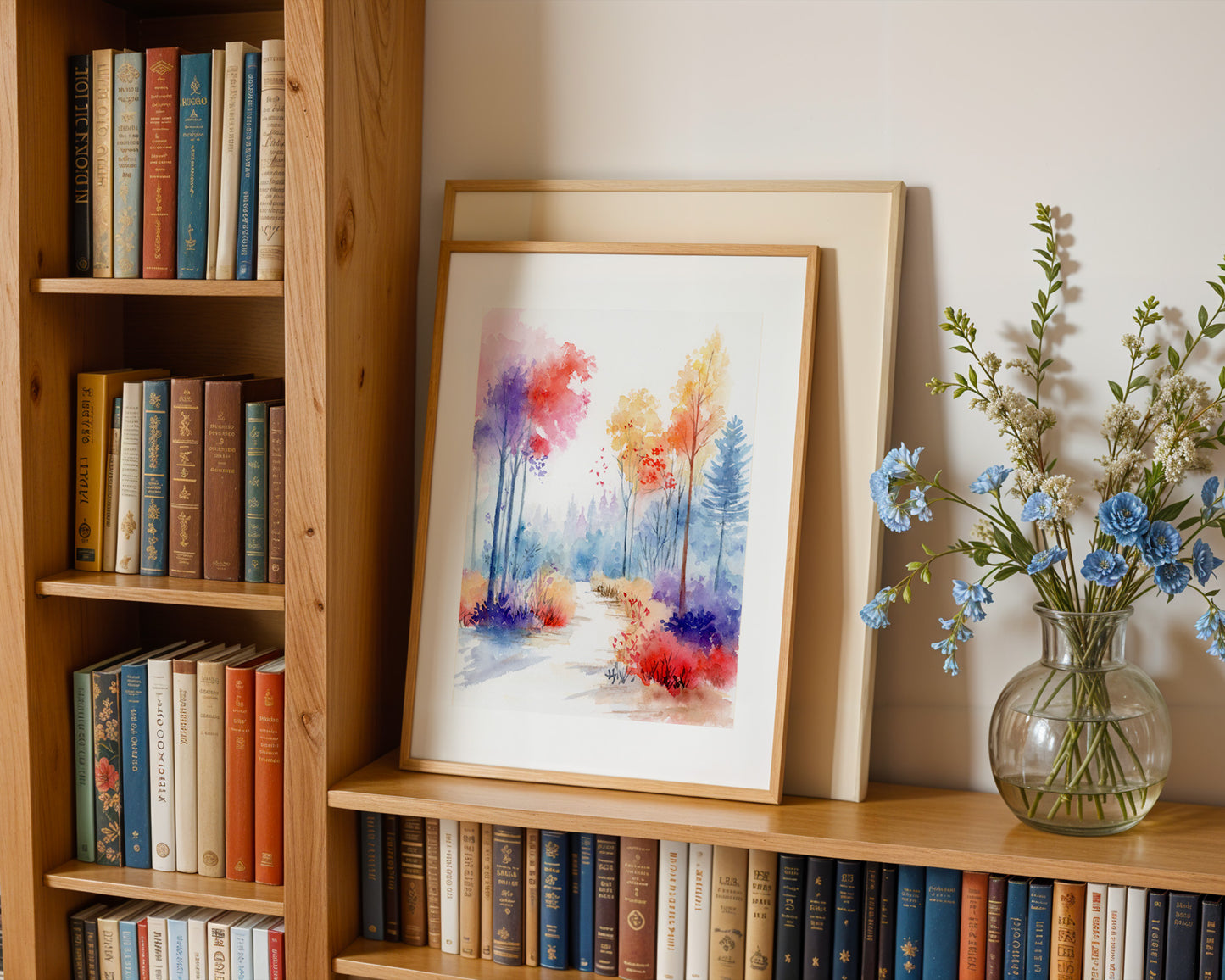 Vivid Woodland | Autumn Forest Landscape Watercolor Art Print