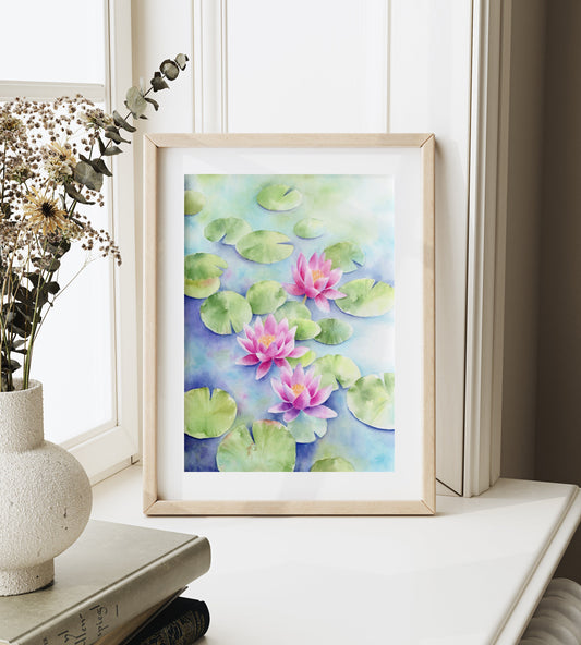 Ethereal Blooms | Floral Watercolor Art Print