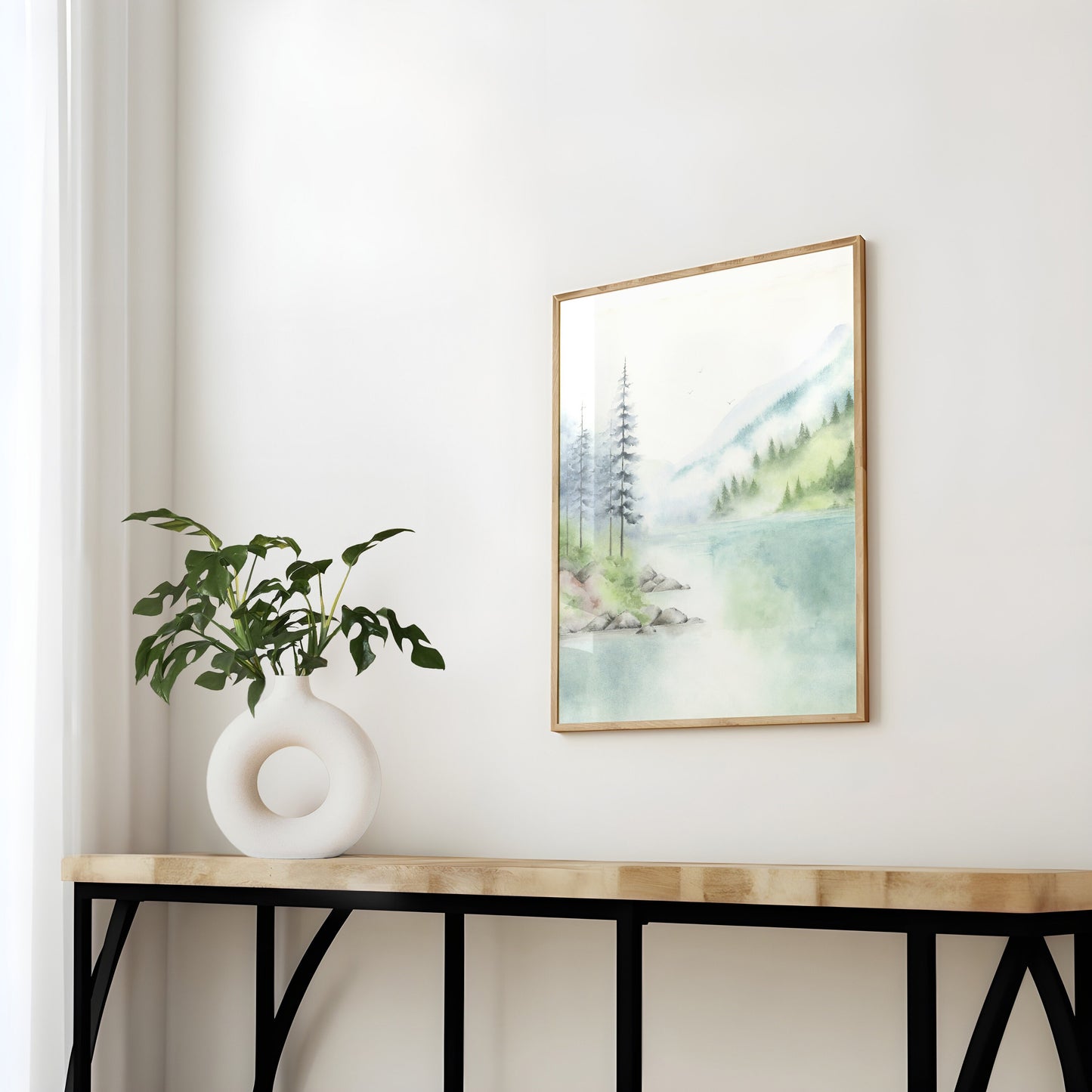 Sunsong Serenade | Summer Mountain Lake Watercolor Art Print