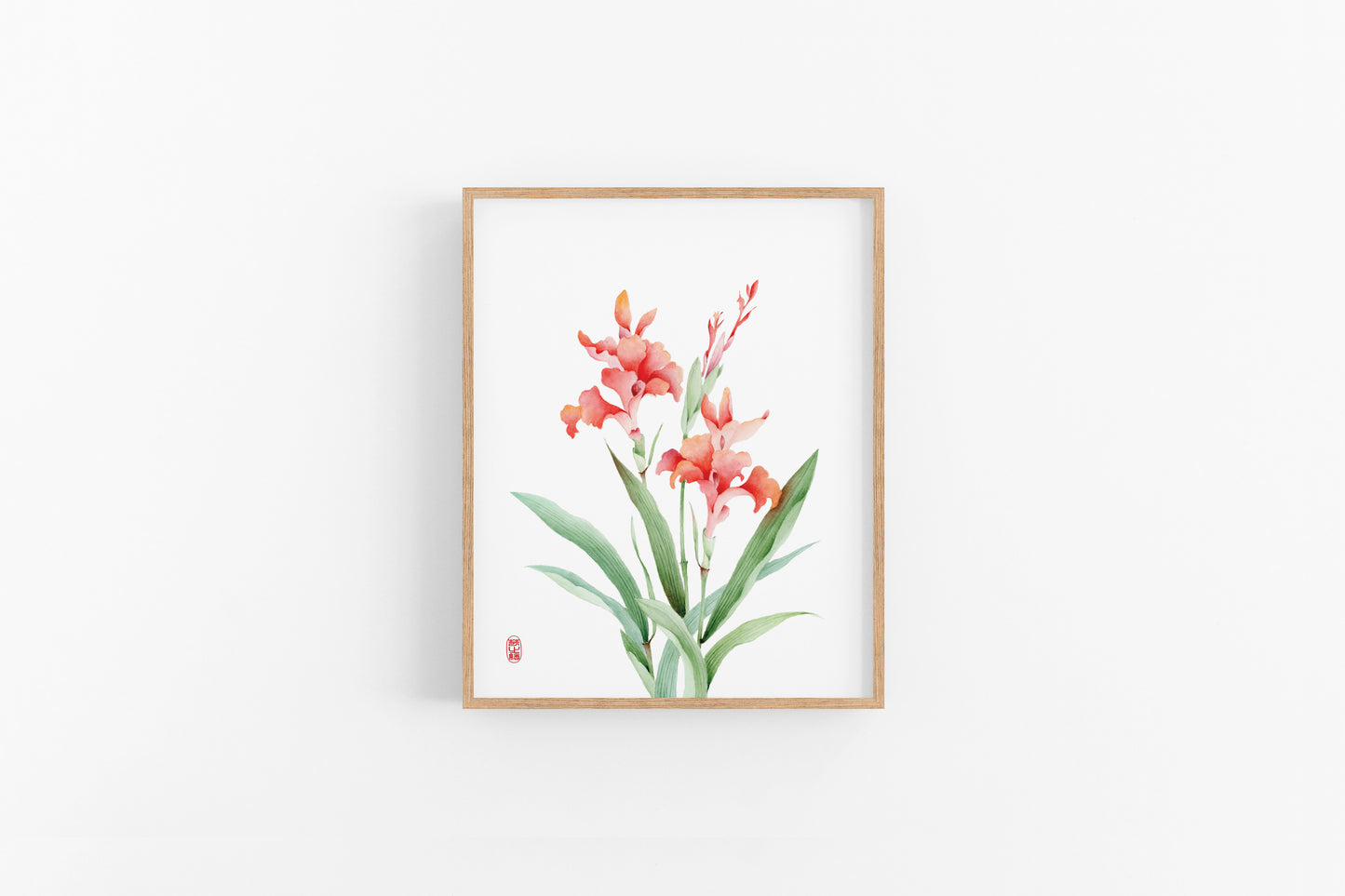 Set of 2 Floral Art Prints | Canna and Iris Watercolor Art Print