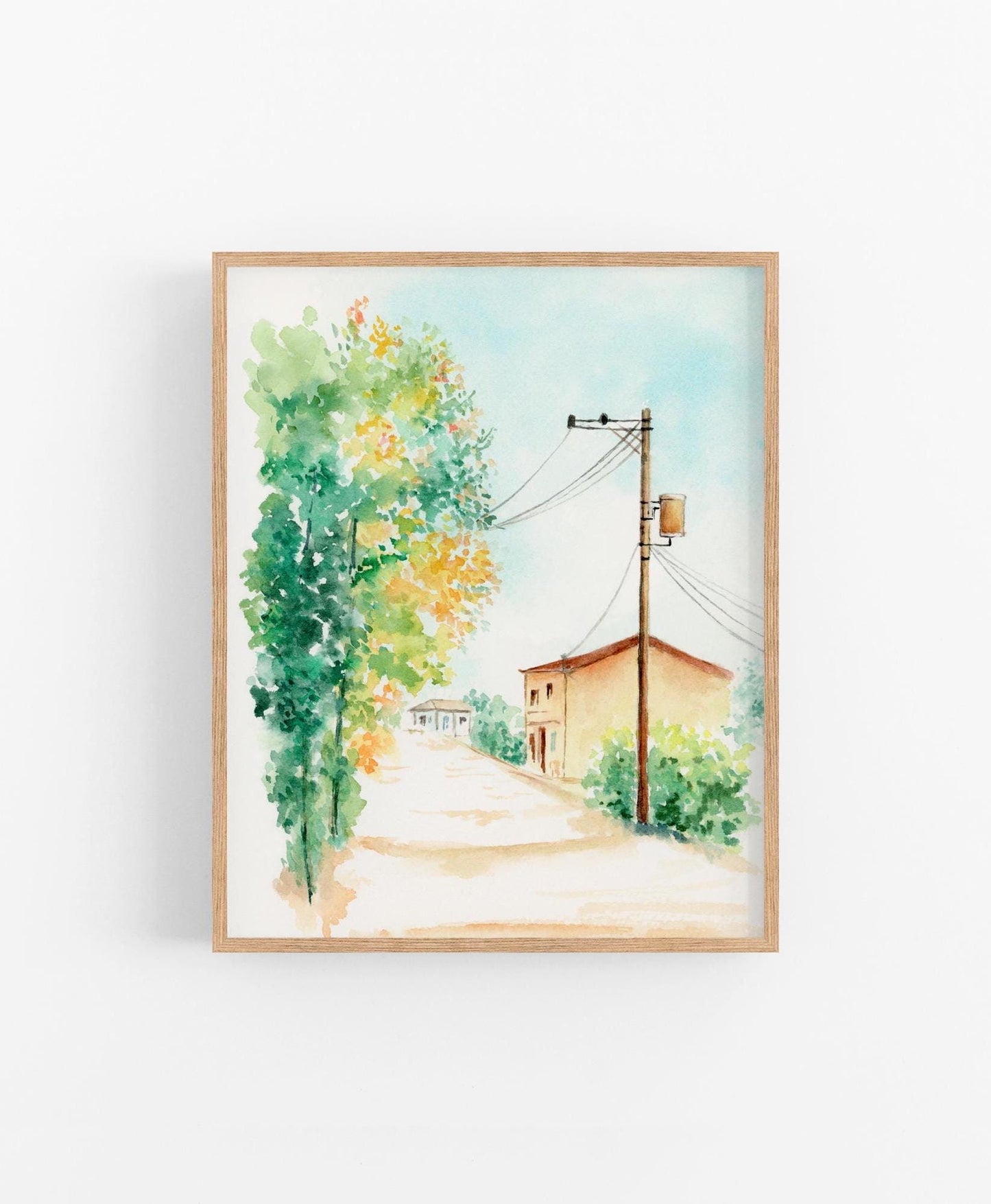Memories of Home | Summer Village Watercolor Art Print