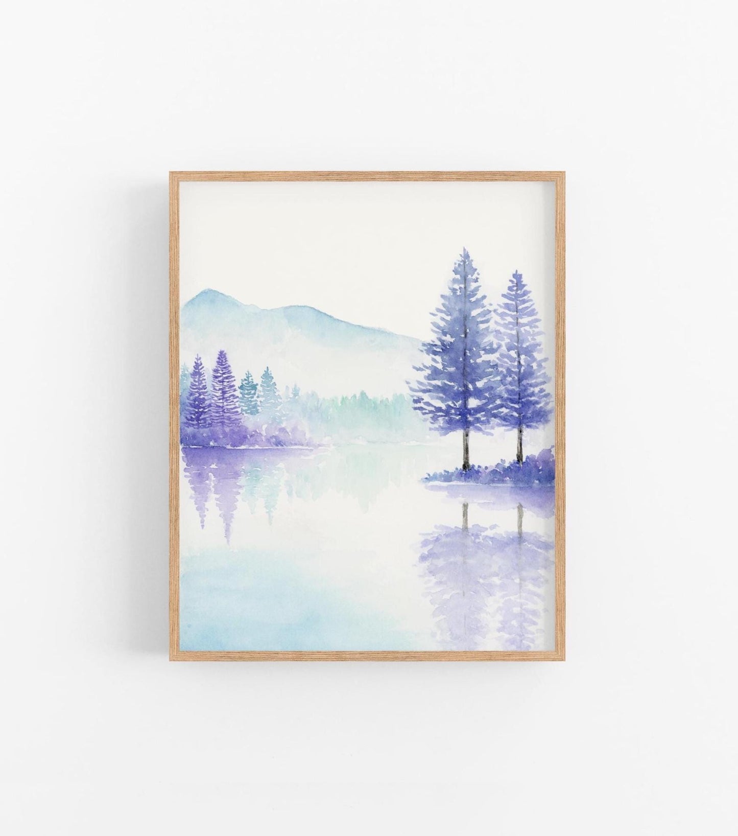 Set of 4 Four Seasons Art Print | Simple Landscape Watercolor Painting