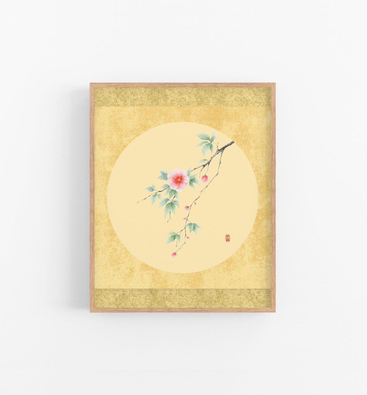 Set of 2 Vintage Floral Art Prints | Camellia & Magnolia Watercolor Painting