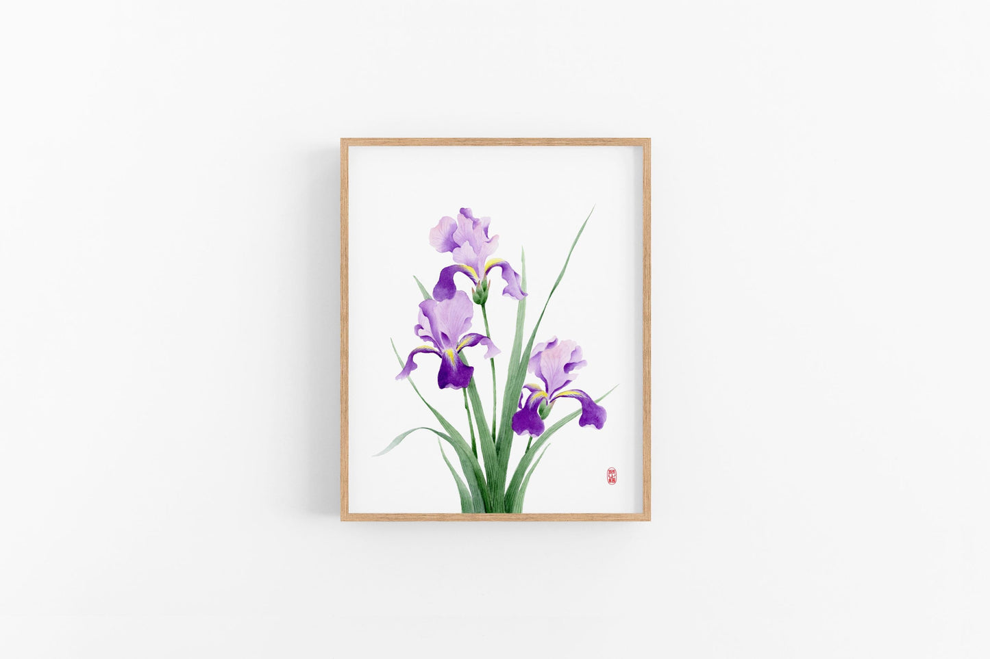 Set of 2 Floral Art Prints | Canna and Iris Watercolor Art Print
