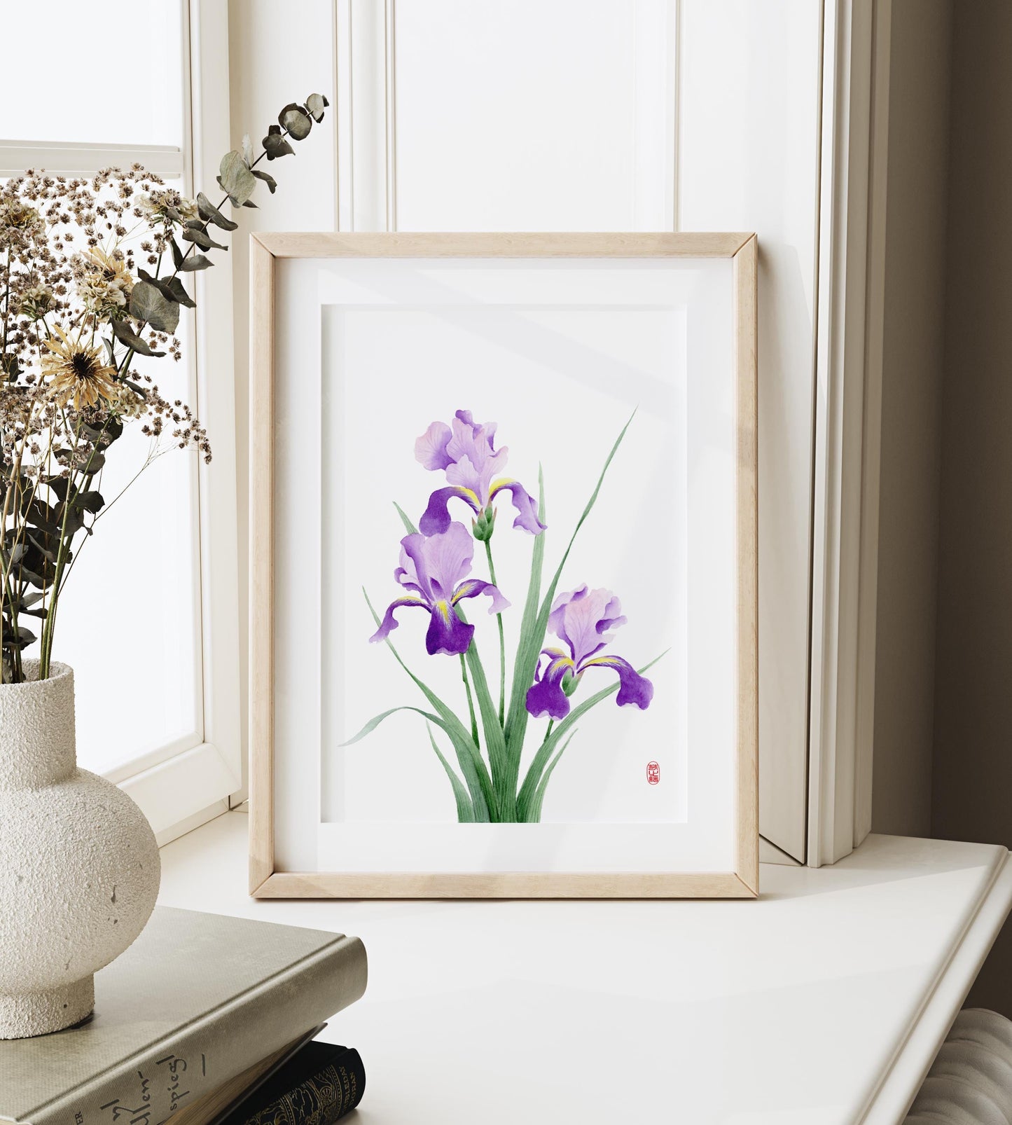 Boundless Violet | Iris Watercolor Art Print