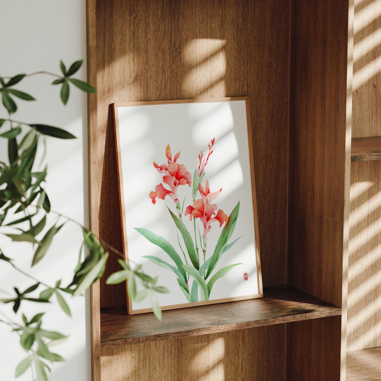 Crimson Captivation | Floral Watercolor Art Print