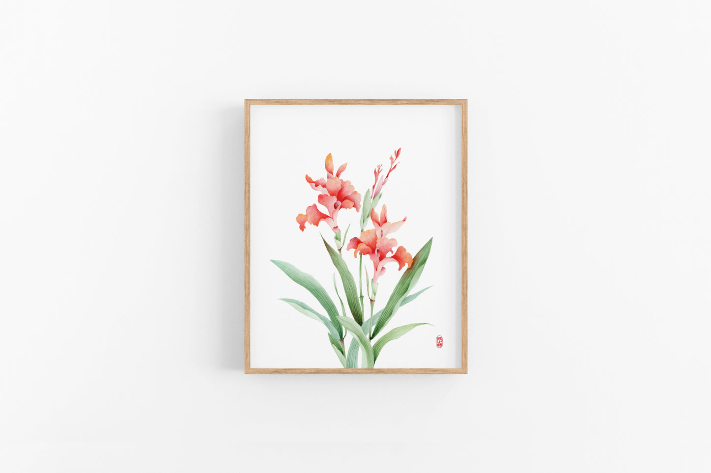 Crimson Captivation | Floral Watercolor Art Print