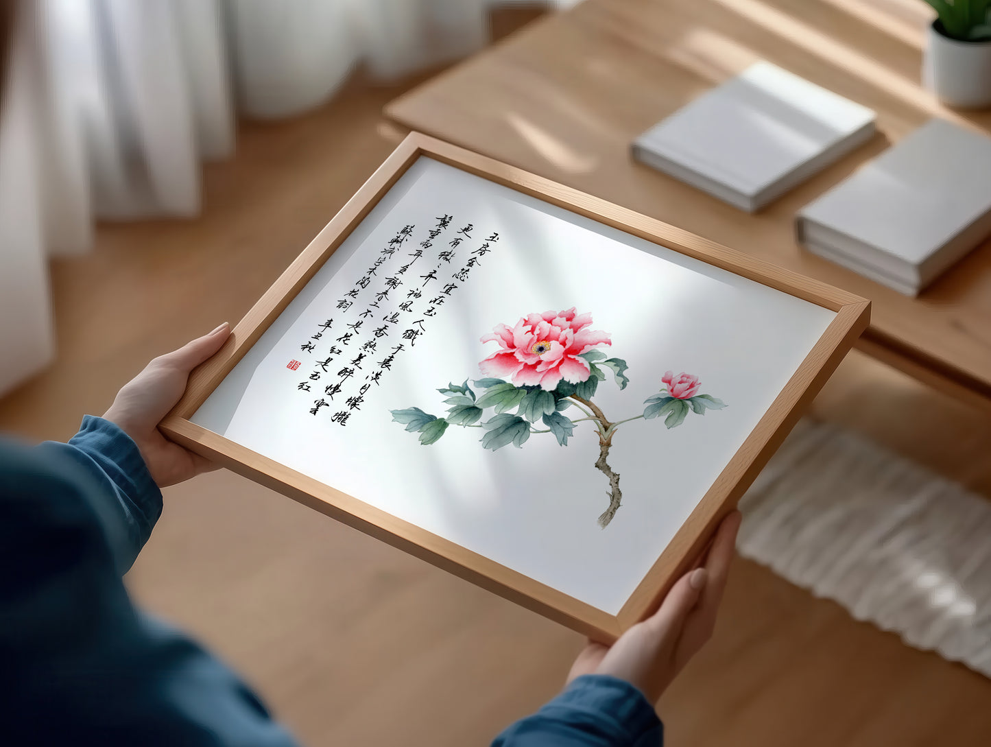 Flower’s Authority | Oriental Peony Floral Watercolor Art Print