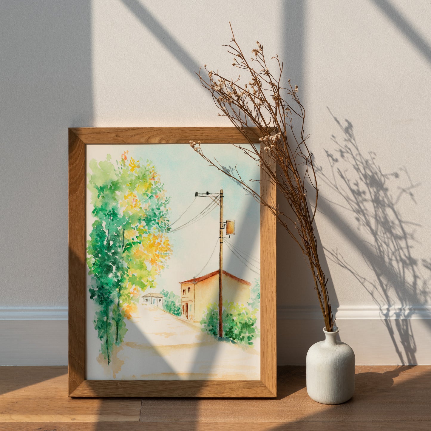 Memories of Home | Summer Village Watercolor Art Print