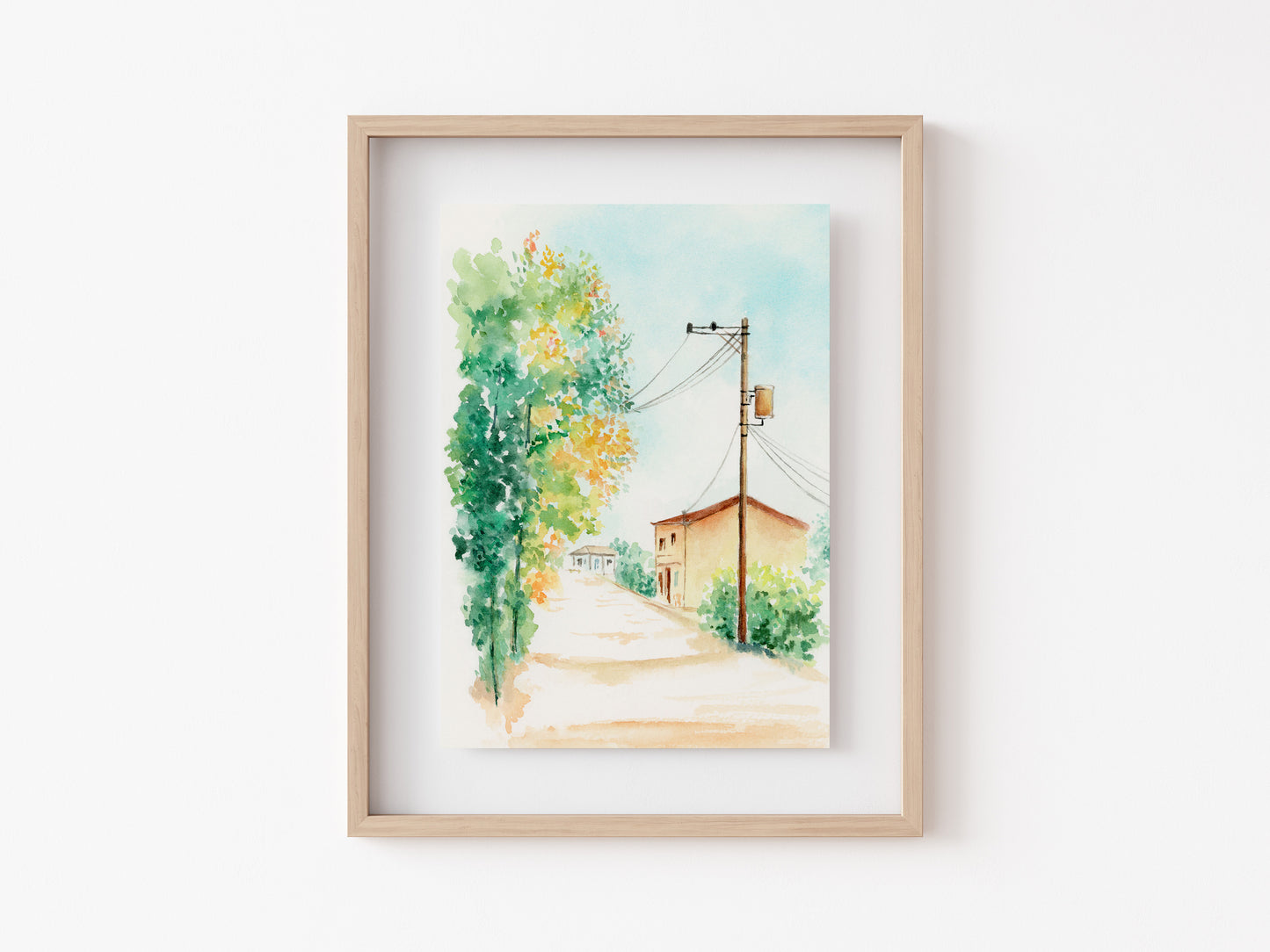 Memories of Home | Summer Village Watercolor Art Print