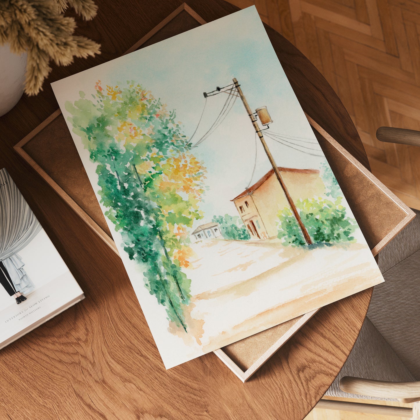 Memories of Home | Summer Village Watercolor Art Print