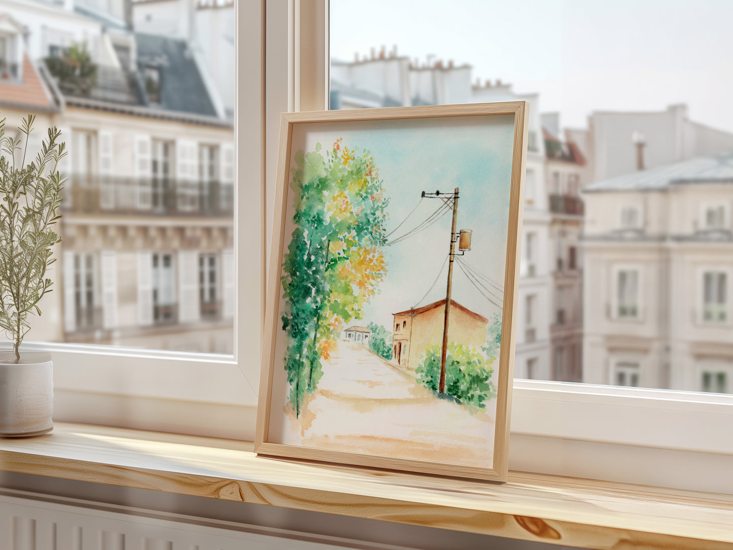 Memories of Home | Summer Village Watercolor Art Print