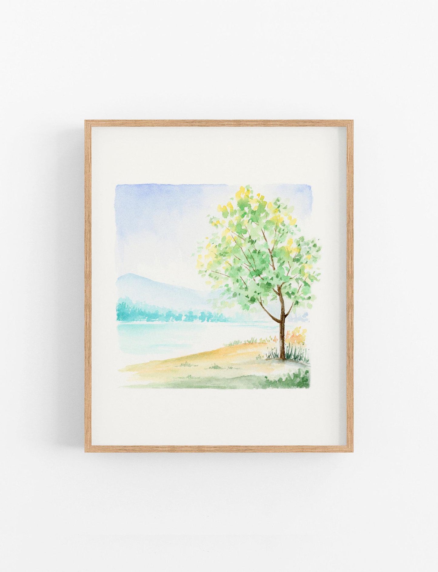 Set of 4 Tree Art Prints | Four Seasons Landscape Watercolor Art Print